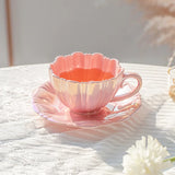 240ml Petal Ceramic Cup Coffee Cup and Saucer