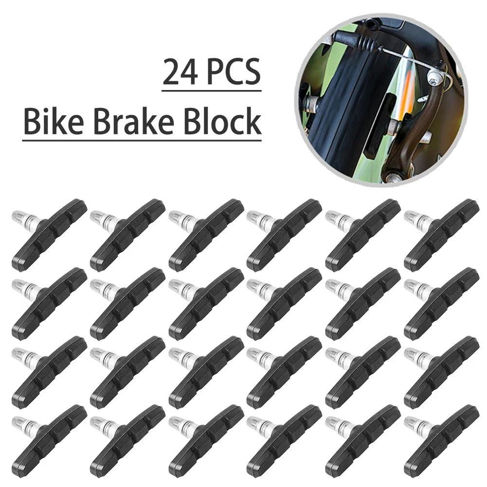 24Pcs V Type Silent Brake Pads Shoes Bike