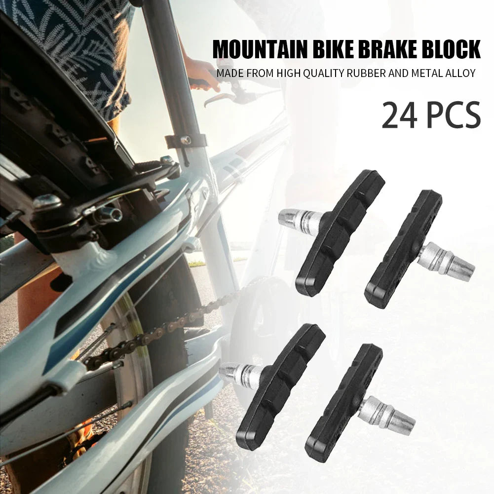 24Pcs V Type Silent Brake Pads Shoes Bike