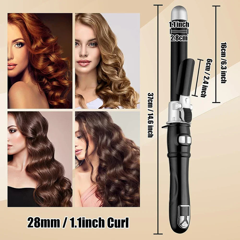 25/28/32mm Ceramic Barrel Hair Curlers Automatic Rotating Curling