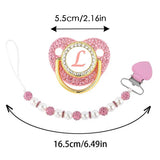 26 Letters Baby Pacifier Beaded Chain Clip Cover