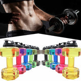 2PC Water Dumbbell Sport Bottle Large Capacity Gym