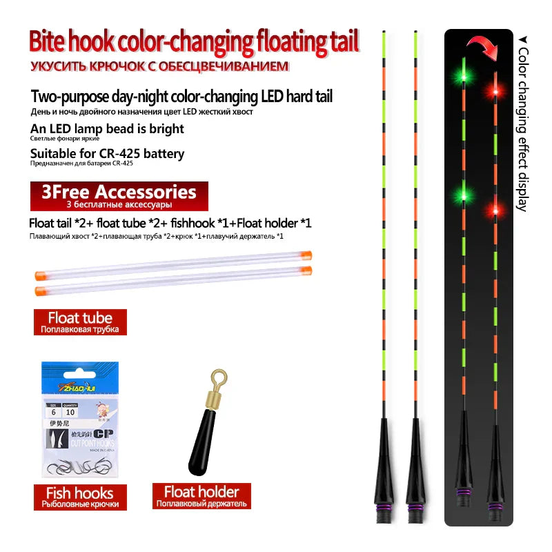 2PCS LED Gravity Sensor Color Change Float Tails+2