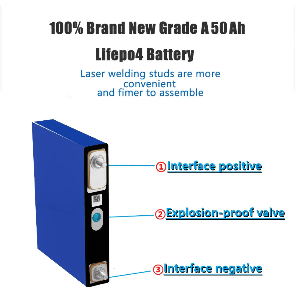 2PCS LiitoKala 3.2v 50Ah lifepo4 cells lithium batteries
