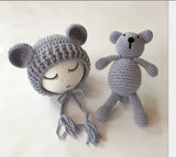 2PCS Newborn Crochet Photography Beanie Caps