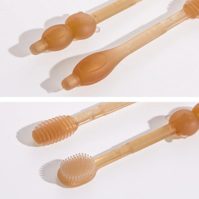 2PCS/Set Baby Toothbrush Tongue Brush Set Safety Soft