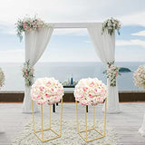 2Pcs Flower Floor Stand Metal Column Flower Stand