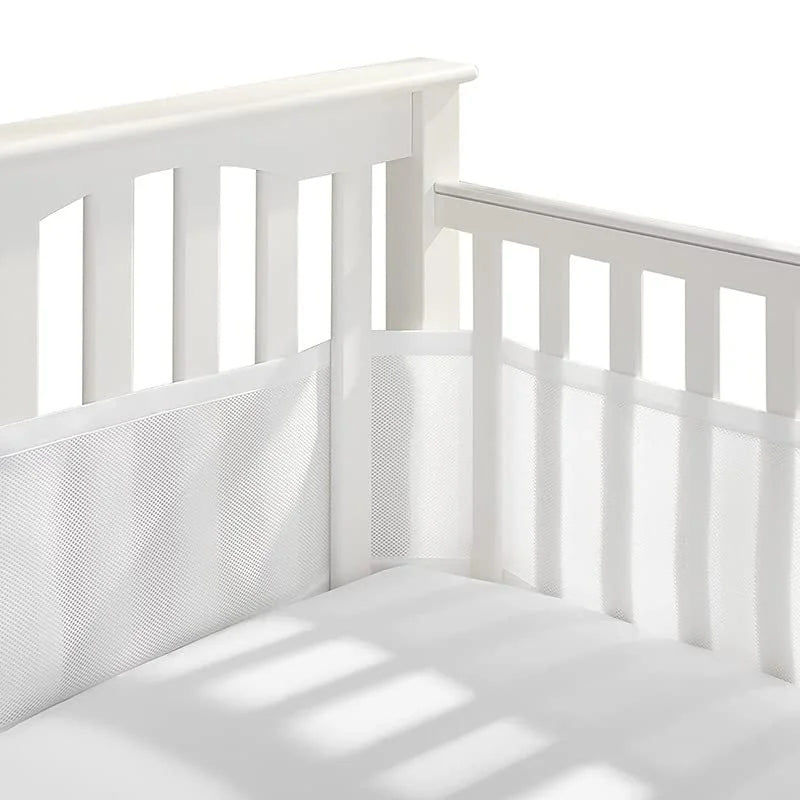 2Pcs/Set Baby Mesh Crib Bumper Liner Breathable Summer