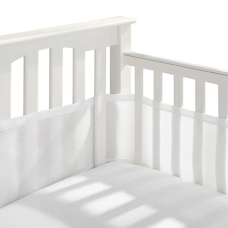 2Pcs/Set Baby Mesh Crib Bumper Liner Breathable Summer