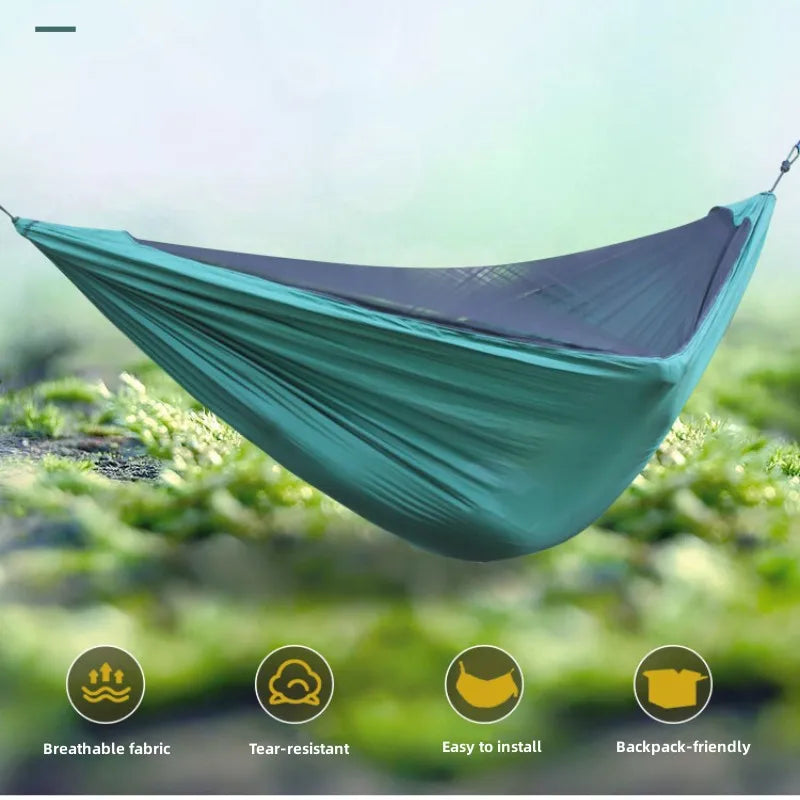 2Person Outdoor Camping Hammock 2.8x1.4m/9.2x4.6ft Lightweight Hanging Mosquito