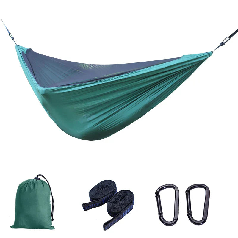 2Person Outdoor Camping Hammock 2.8x1.4m/9.2x4.6ft Lightweight Hanging Mosquito