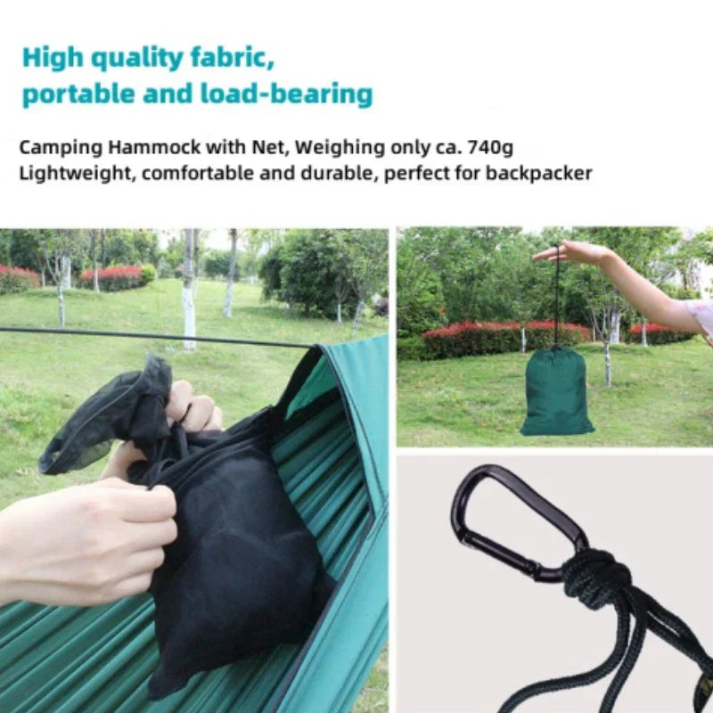 2Person Outdoor Camping Hammock 2.8x1.4m/9.2x4.6ft Lightweight Hanging Mosquito