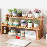 2Tier Simple Modern Decorative Natural Bamboo Flower Pot