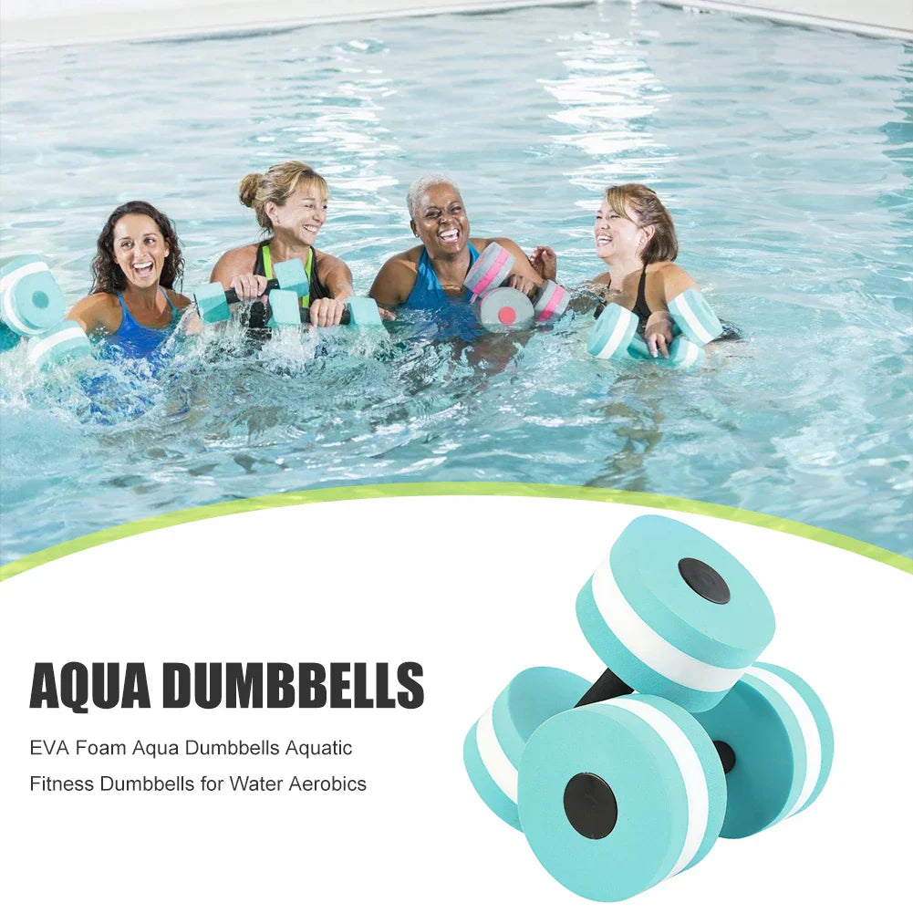 2pcs EVA Foam Aqua Dumbbells Water Aerobics Swim