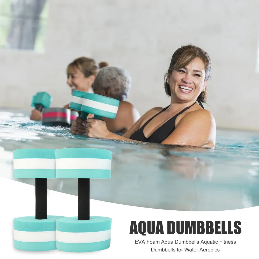 2pcs EVA Foam Aqua Dumbbells Water Aerobics Swim