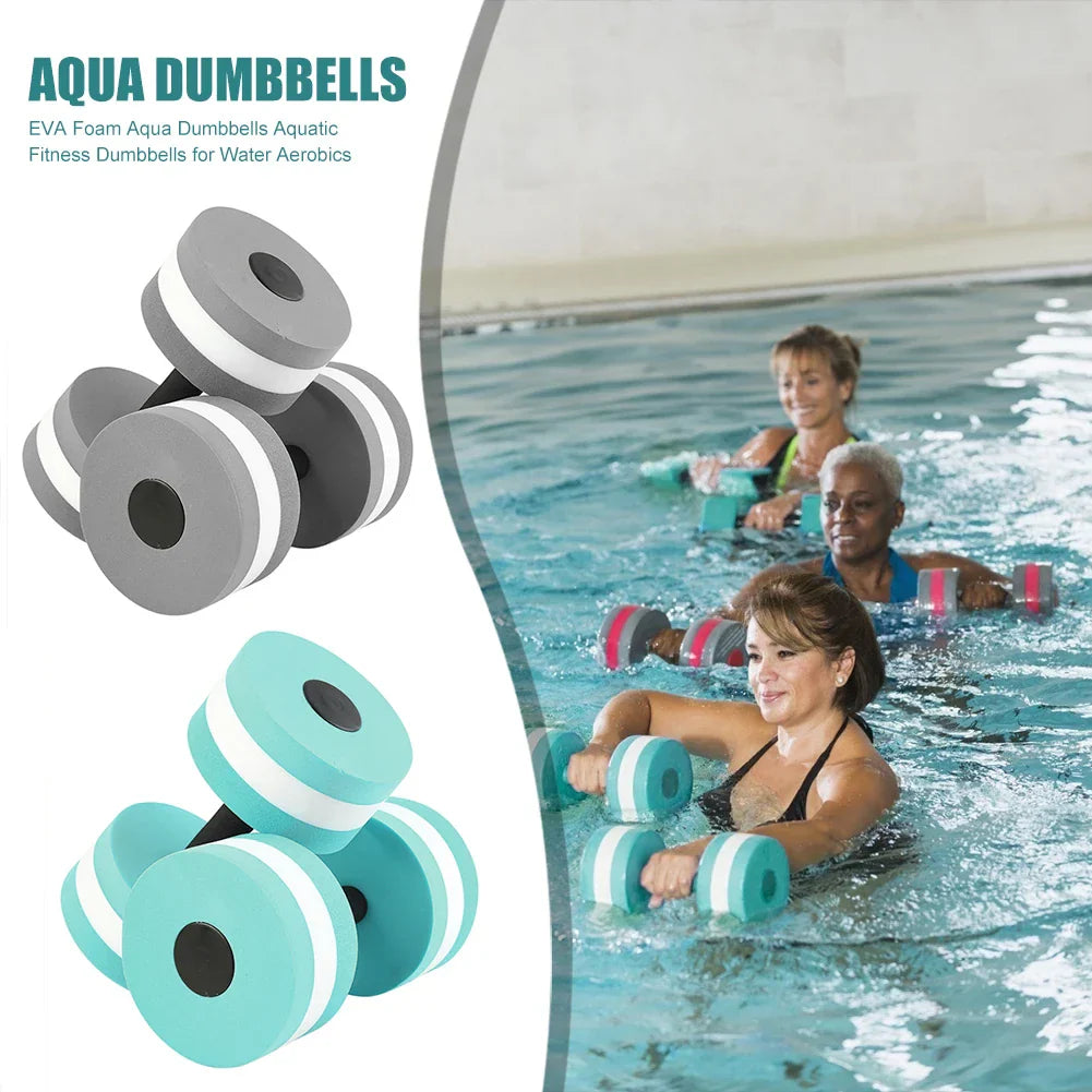 2pcs EVA Foam Aqua Dumbbells Water Aerobics Swim