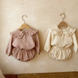 2pcs Newborn Baby Girls Clothes Organic Cotton Ruffled