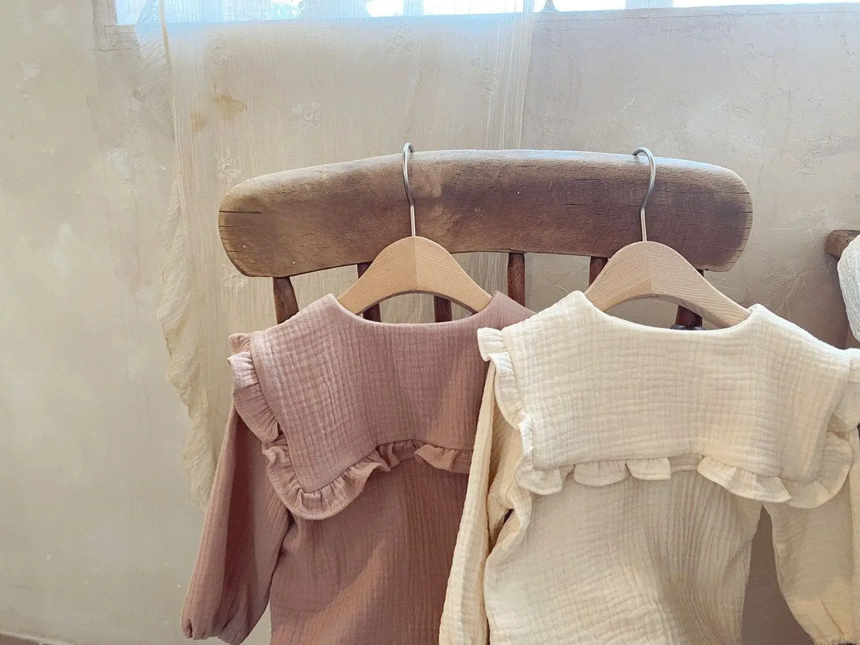 2pcs Newborn Baby Girls Clothes Organic Cotton Ruffled