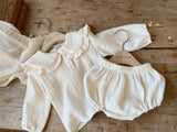 2pcs Newborn Baby Girls Clothes Organic Cotton Ruffled