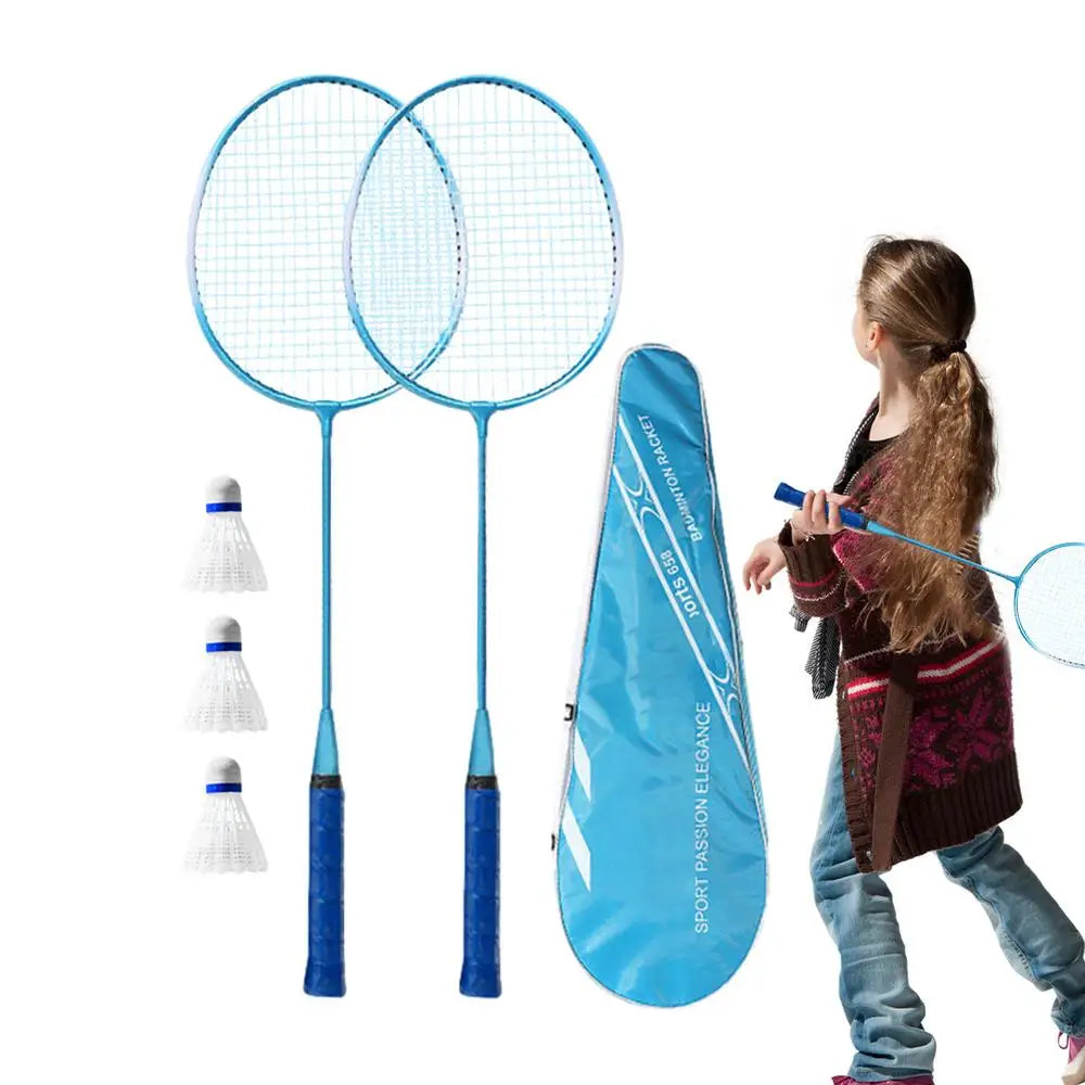 2pcs Professional Badminton Rackets And Carrying Bag Set