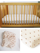 2pcs/Set Boho Neutral Rainbow Muslin Mattress Crib Sheets