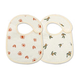 2pcs/set Cotton Waterproof Baby Bibs Summer Infant Bib