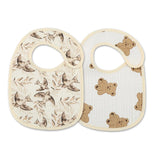 2pcs/set Cotton Waterproof Baby Bibs Summer Infant Bib
