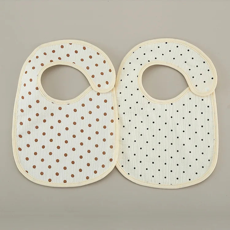 2pcs/set Cotton Waterproof Baby Bibs Summer Infant Bib