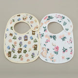 2pcs/set Cotton Waterproof Baby Bibs Summer Infant Bib