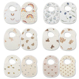 2pcs/set Cotton Waterproof Baby Bibs Summer Infant Bib