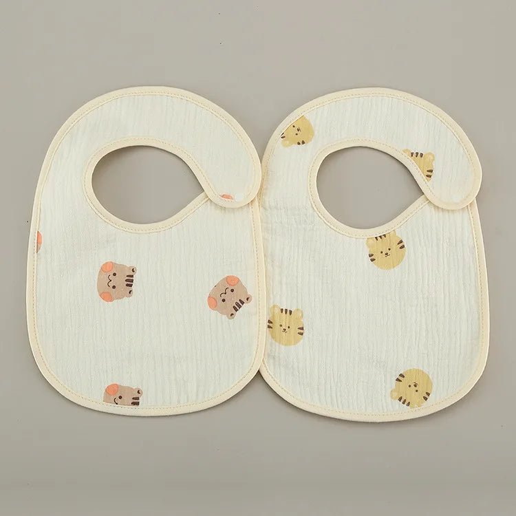 2pcs/set Cotton Waterproof Baby Bibs Summer Infant Bib