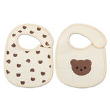 2pcs/set Cotton Waterproof Baby Bibs Summer Infant Bib