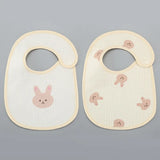 2pcs/set Cotton Waterproof Baby Bibs Summer Infant Bib