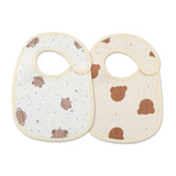 2pcs/set Cotton Waterproof Baby Bibs Summer Infant Bib