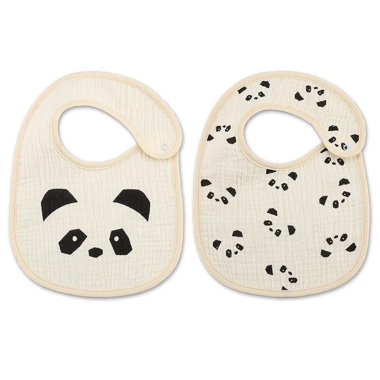 2pcs/set Cotton Waterproof Baby Bibs Summer Infant Bib