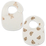 2pcs/set Cotton Waterproof Baby Bibs Summer Infant Bib