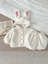 2psc Winter Newborn Infant Baby Girls Plush rabbit
