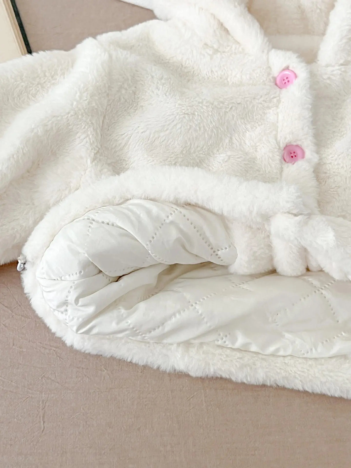 2psc Winter Newborn Infant Baby Girls Plush rabbit