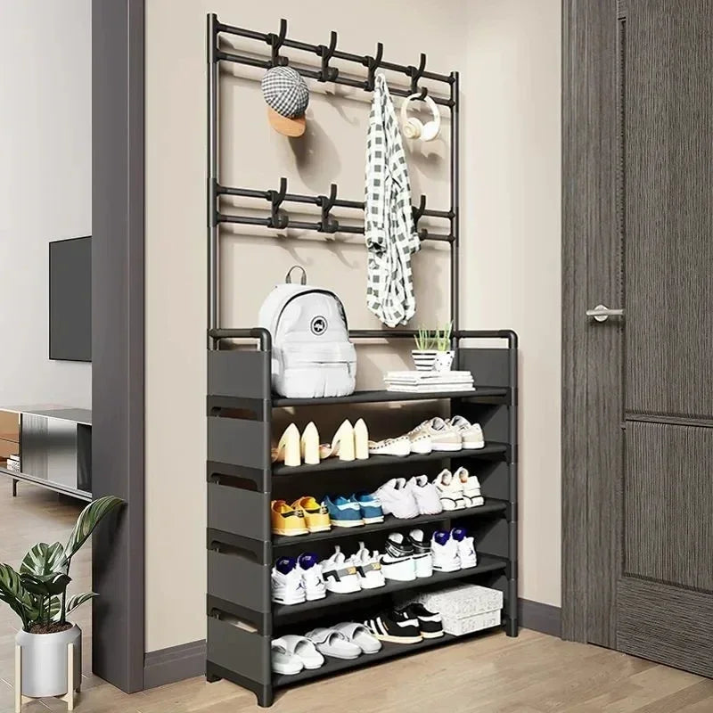 3/4/5 Layer Integrated Simple Entryway Shoe Rack Coat