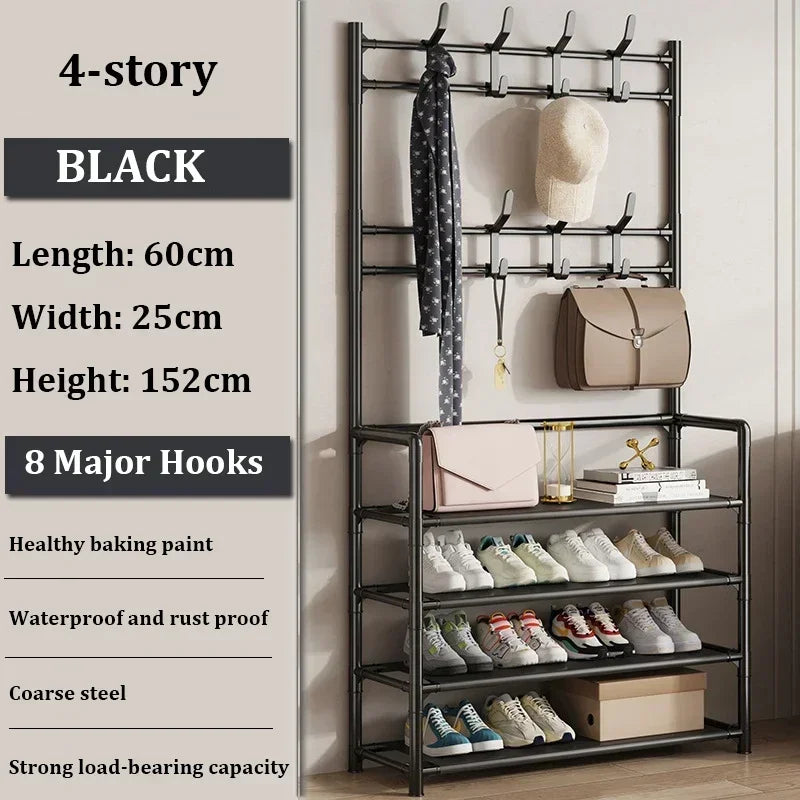 3/4/5 Layer Integrated Simple Entryway Shoe Rack Coat