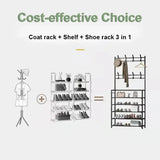 3/4/5 Layer Integrated Simple Entryway Shoe Rack Coat
