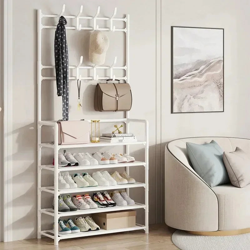 3/4/5 Layer Integrated Simple Entryway Shoe Rack Coat