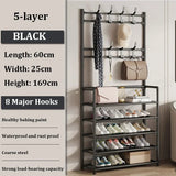 3/4/5 Layer Integrated Simple Entryway Shoe Rack Coat