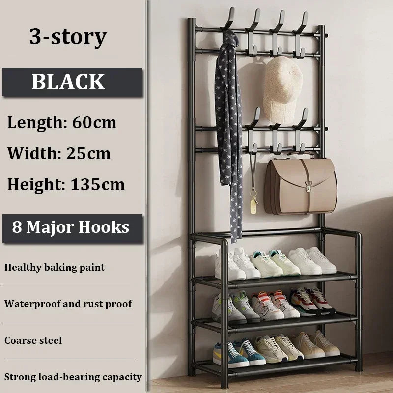 3/4/5 Layer Integrated Simple Entryway Shoe Rack Coat