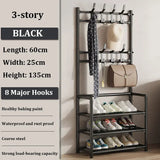 3/4/5 Layer Integrated Simple Entryway Shoe Rack Coat