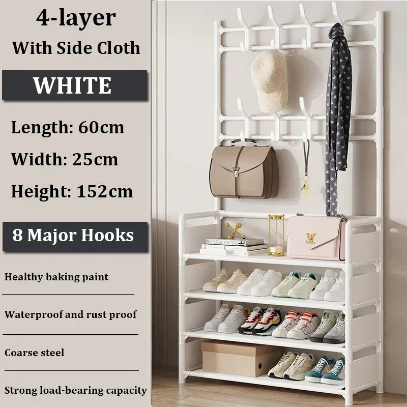 3/4/5 Layer Integrated Simple Entryway Shoe Rack Coat
