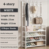 3/4/5 Layer Integrated Simple Entryway Shoe Rack Coat