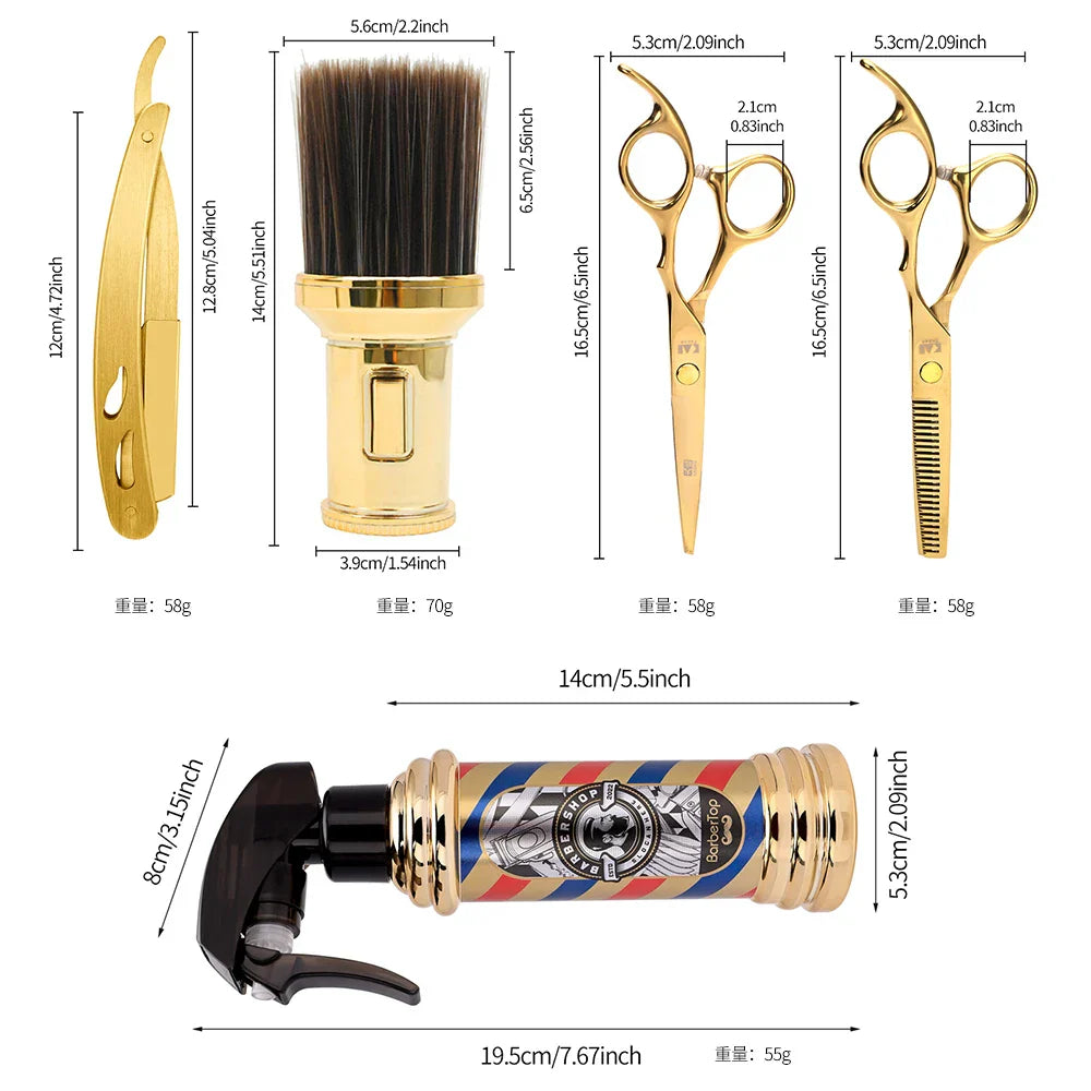 3/5PCS Gold Hairdressing Styling Tools Set 6 Inch