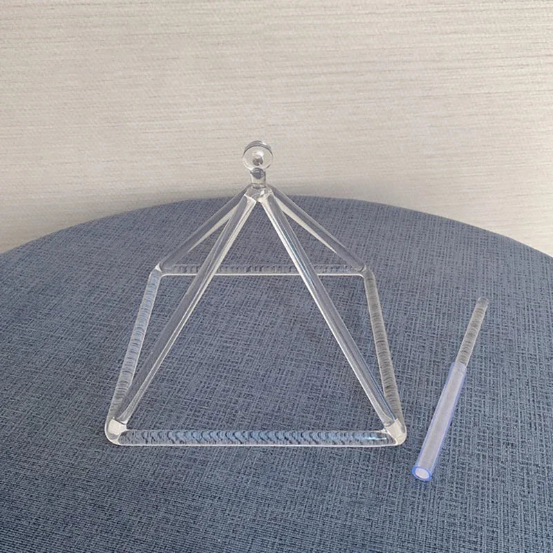 3-8 Inch Crystal Singing Pyramid Yoga Meditation Sound