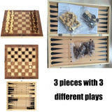 3 In 1 Board Party Dice Chess Backgammon
